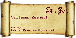 Szilassy Zsanett névjegykártya