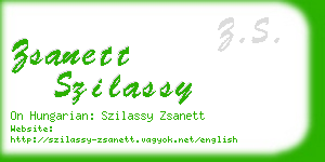 zsanett szilassy business card